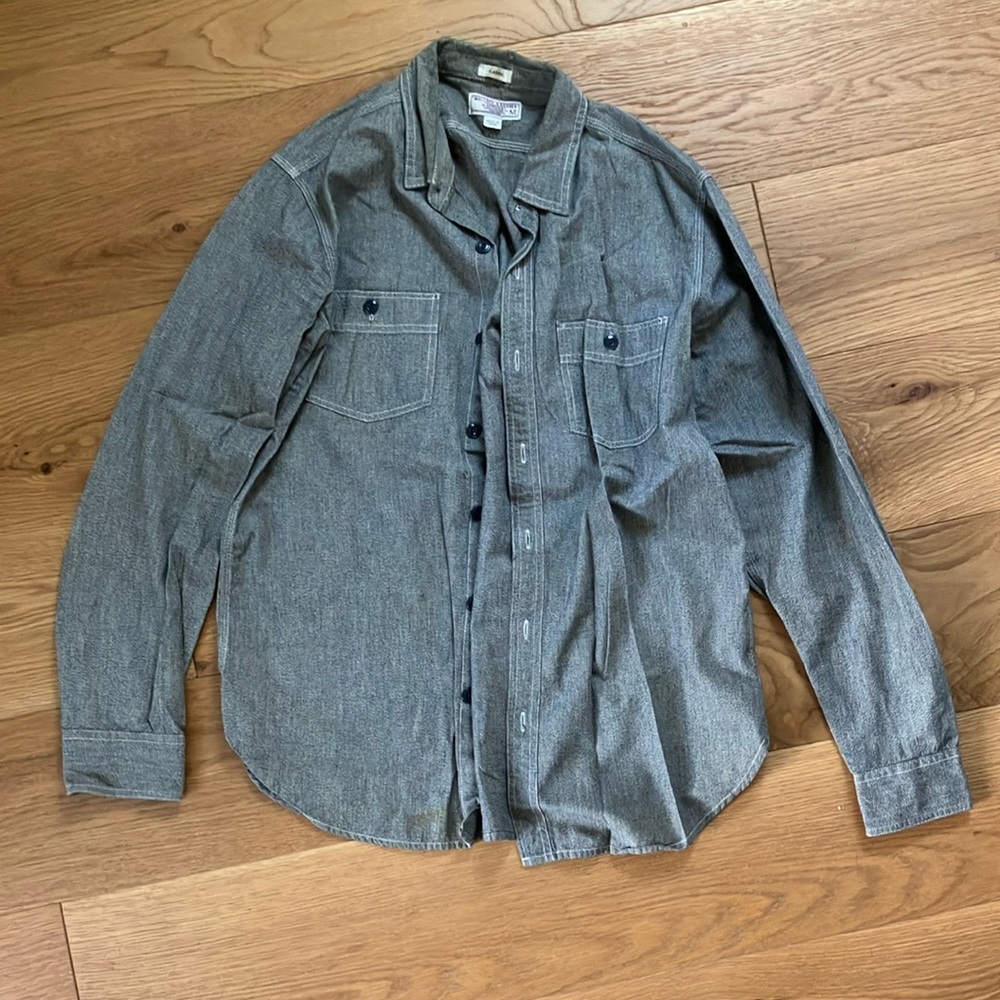 J Crew Wallace & Barnes casual grey button-up shirt - medium